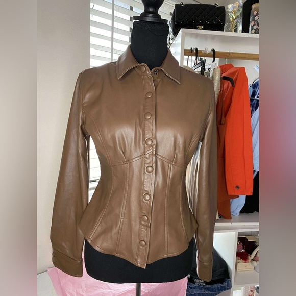 Heartloom Jackets & Blazers - Heartloom Tan Leather Jacket